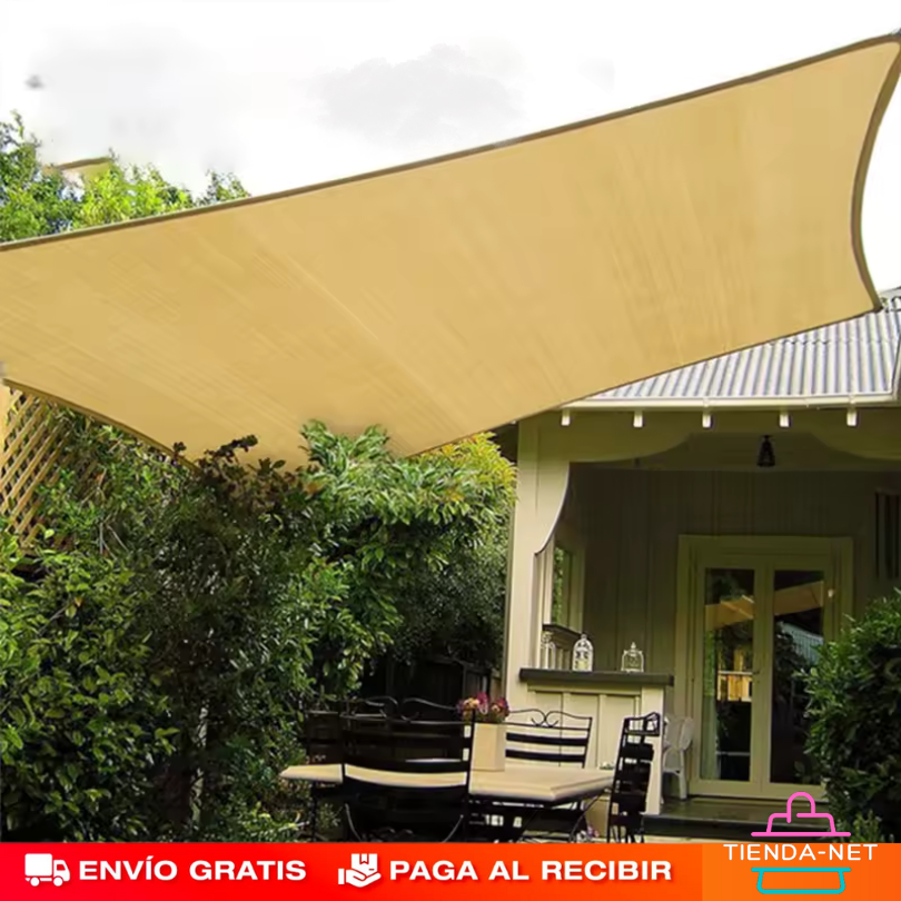 Lona Toldo Sombra Rectangular 6x4 metros