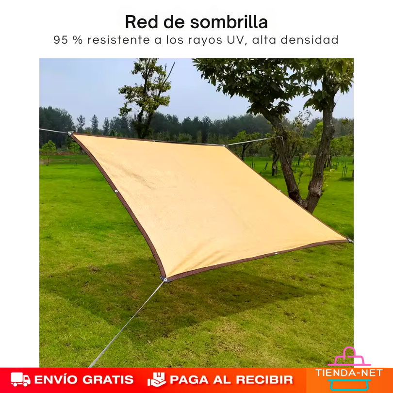Lona Toldo Sombra Rectangular 6x4 metros