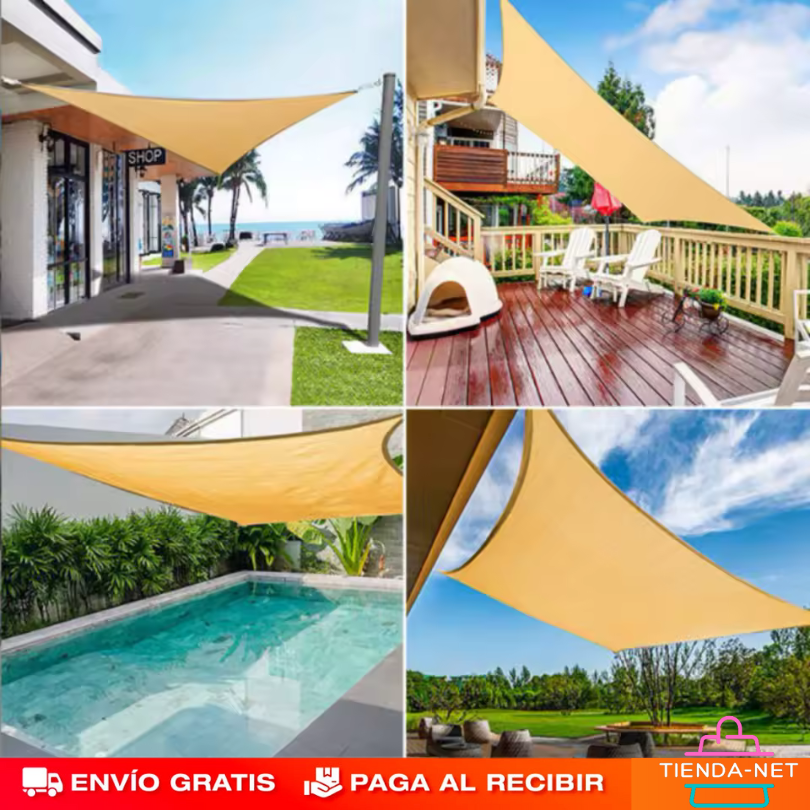 Lona Toldo Sombra Rectangular 6x4 metros