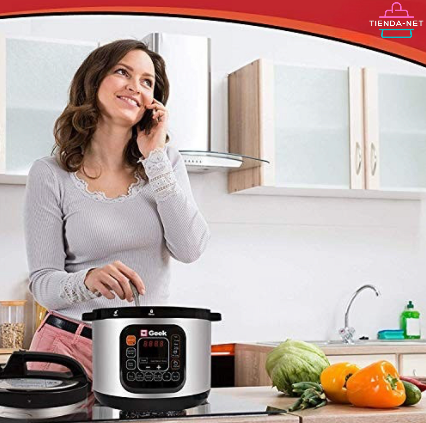Olla Eléctrica PresiónMax® 6L Profesional + 🎁 Envio Gratis