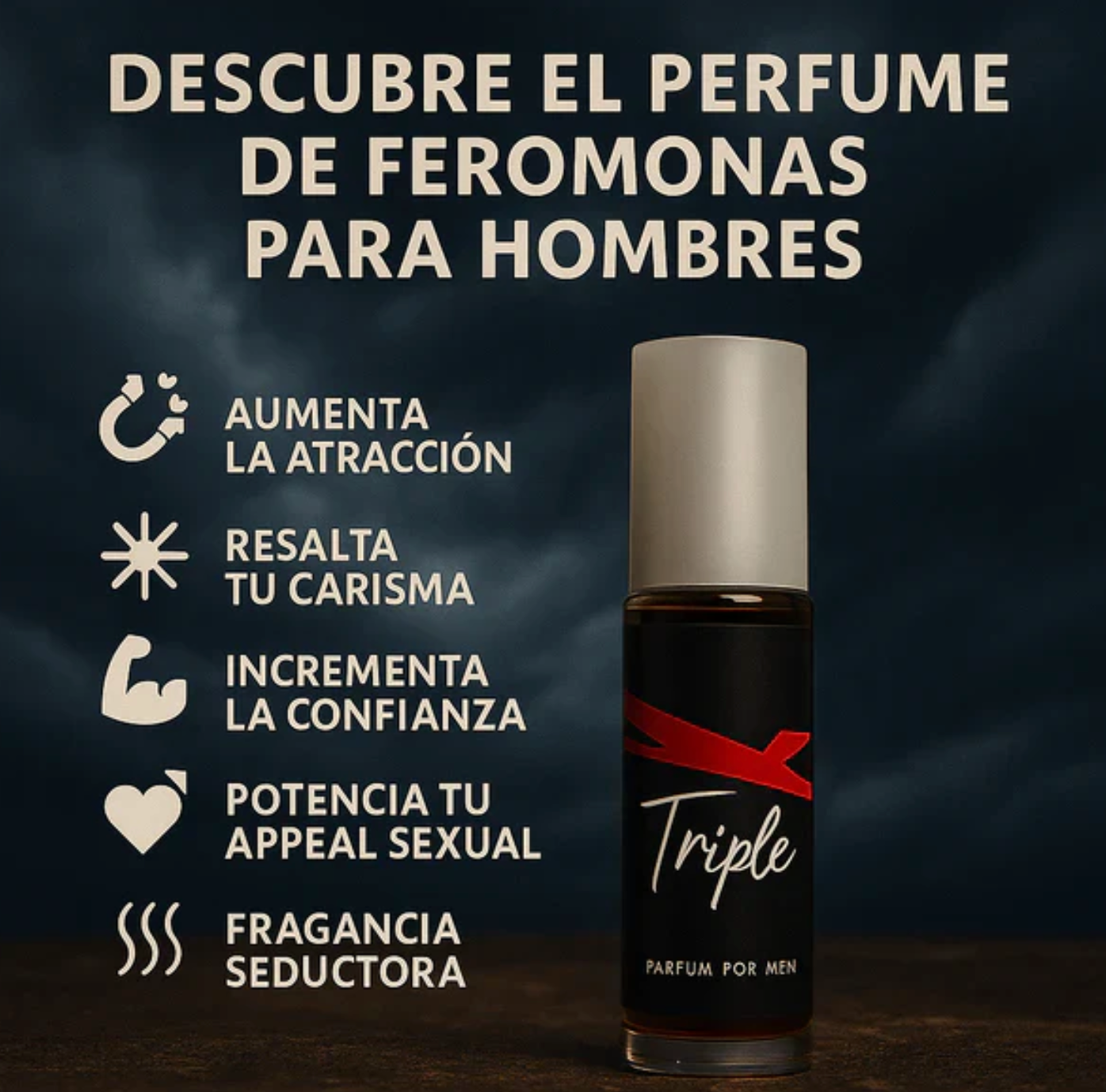 Perfume Feromonas Para Hombre - TRIPLE X™ + Un Regalo Sorpresa 🎁