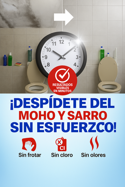 ELIMINA MOHO Y OLORES SIN ESFUERZO 1 + 1 GRATIS