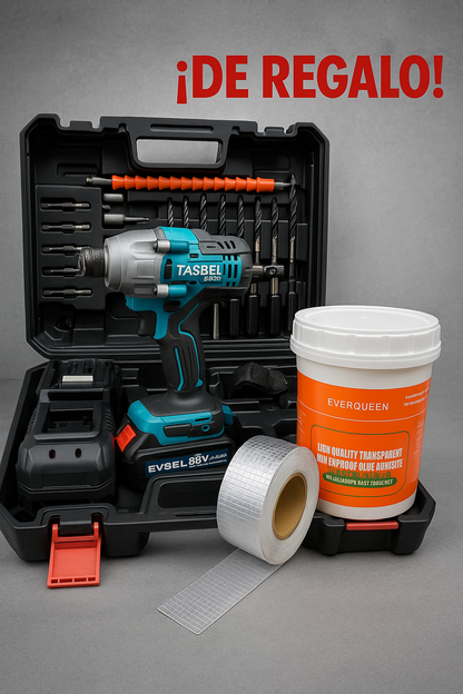 LLAVE DE IMPACTO 2 BATERIAS 98V + Kit De Sellador Impermeabilizante 🎁