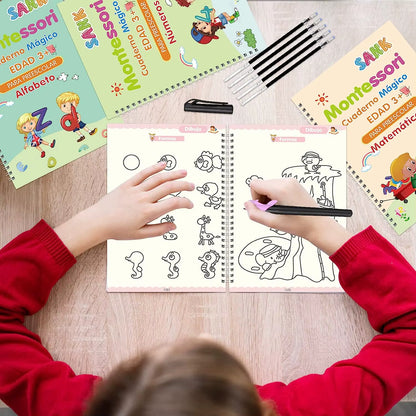Set cuaderno magic caligrafia montessori® + ENVIO DE REGALO 🎁